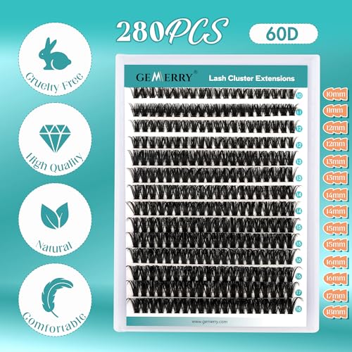GEMERRY 60D DIY Lash Extension Kit 10-18mm - 280PCS for Beginners