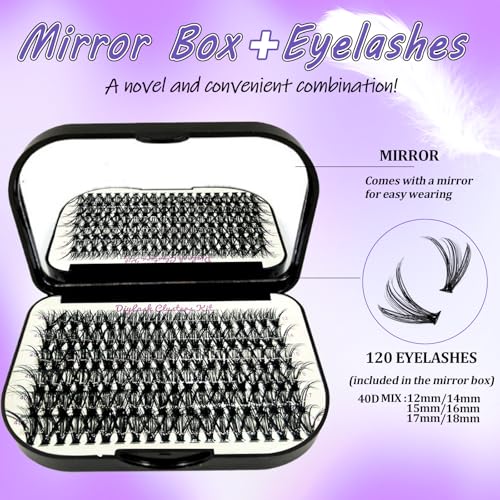 840pcs DIY Lash Extension Kit with D Curl Individual Clusters