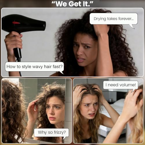 Large Rose Curl Diffuser for Dyson Airwrap HS01 HS05 HS08 - Fast Drying & Frizz-Free Curls