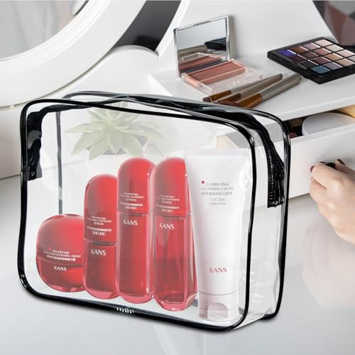 2-Pack TSA Approved Clear Toiletry Bags - Water-Resistant Travel Organizers