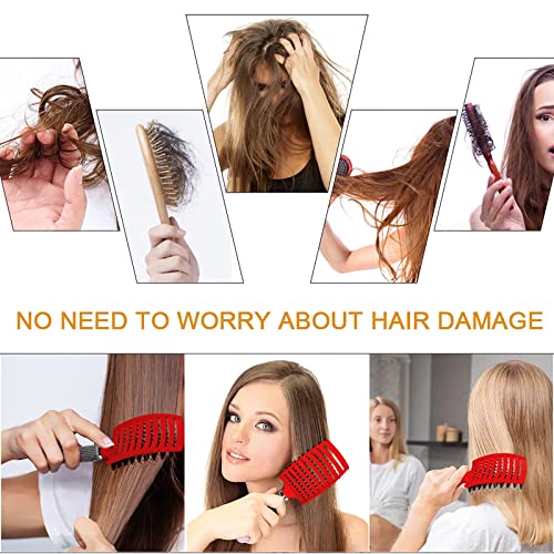 Hairstreaq Pink Detangling Brush - Wet/Dry Ventilated Hairbrush for All Hair Types