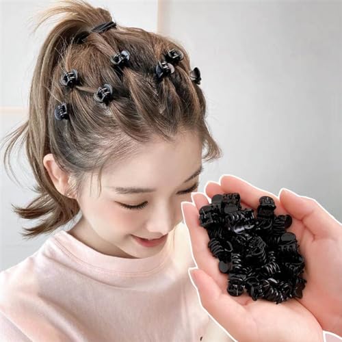 Mini Hair Claw Clips 100 Pack - Small Plastic Hair Accessories for Women & Girls