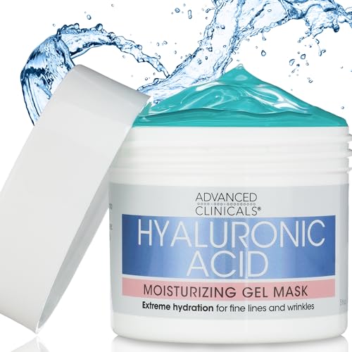 Advanced Clinicals Hyaluronic Acid Gel Face Mask, Hydrating & Anti-Aging