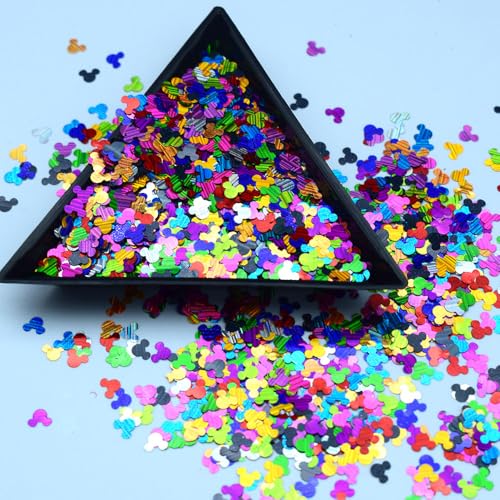 Foluvinzzis Mick-ey Shapes Glitter 30g Holographic Nail & Craft Sequin Mix