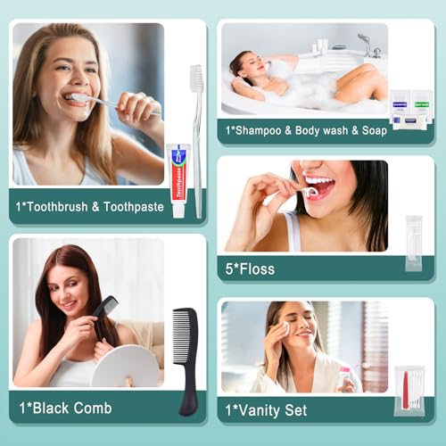 5 Sets Personal Hygiene Kits - Travel Toiletry Kits for Men & Women