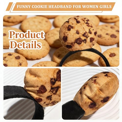 YUEELI Coffee Cookie Headband for Women, Food Costume Accessory, Halloween & Party Wear