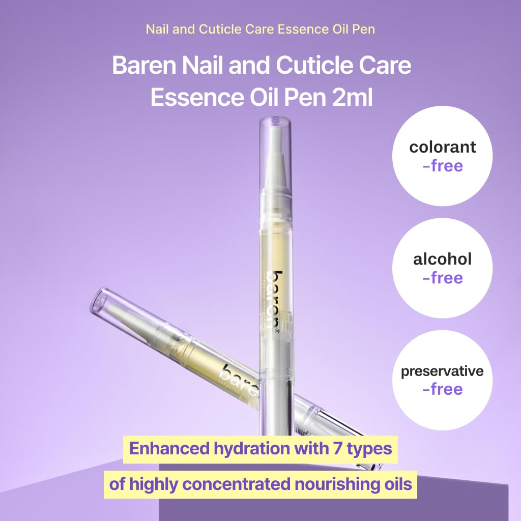 Nail & Cuticle Oil Pen - 7 Nourishing Oils with Jojoba & Vitamin E | Hydrating Cuticle Repair | Mess-Free Applicator