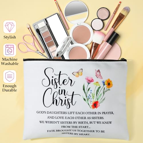 12-Pack Sisters in Christ Makeup Bags - Inspirational Religious Gifts