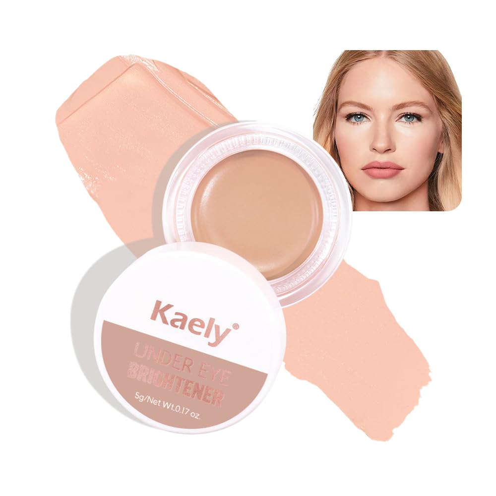 Under Eye Corrector Brightener - Full Coverage Peach Concealer for Dark Circles | Nourishing Waterproof Cream Pot