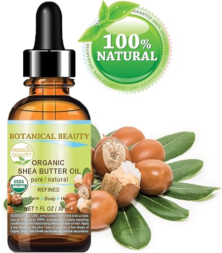 Organic Shea Butter Oil 1 Fl Oz - 100% Pure Cold Pressed Carrier Oil