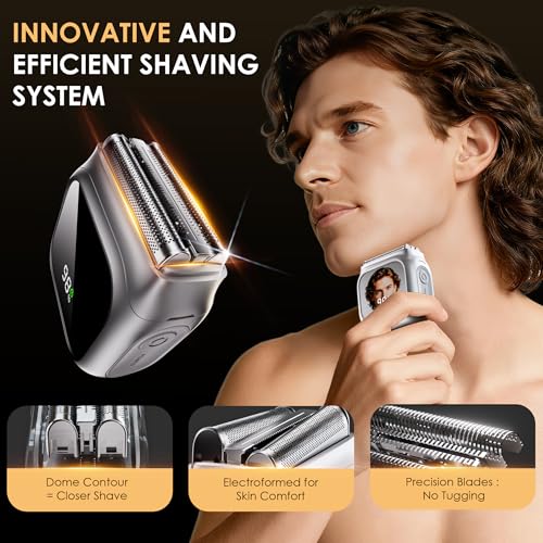 NXB Electric Foil Shaver for Men, Waterproof Portable Beard Trimmer