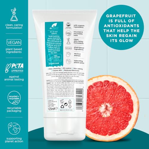 Dr. Organic SkinClear Deep Pore Cleansing Face Wash with Tea Tree, 125ml