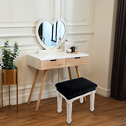 Soft Velvet Vanity Bench Cover - XS Stretch Washable Slipcover