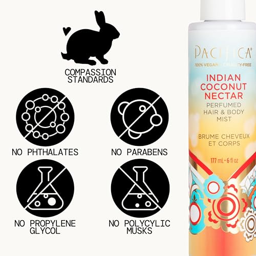 Pacifica Indian Coconut Nectar Hair & Body Mist - Vegan & Paraben-Free 5 Fl Oz