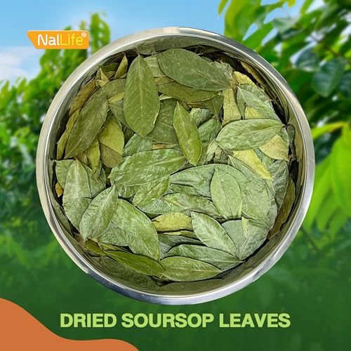 NalLife Soursop Leaves Tea - 100 Whole Dried Leaves for Rich Brew