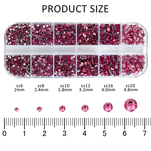 3792pcs Rose Flatback Rhinestone Set with Tweezers & Pen for Nail Art & Crafts