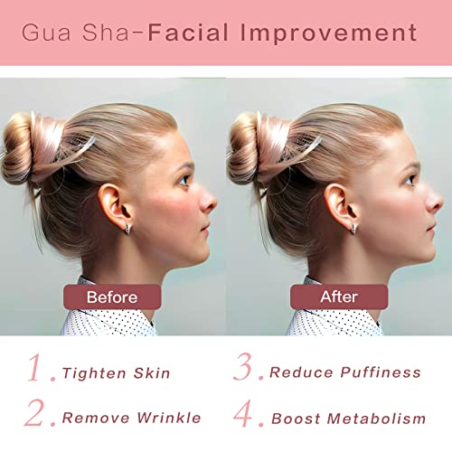 Rose Quartz Gua Sha Tool for Face & Eye - Anti-Aging & Sculpting
