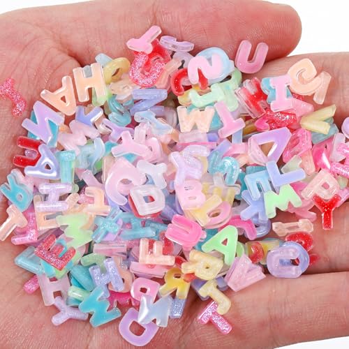 TIESOME 300 Pcs Candy Resin Letter Nail Charms for DIY Art