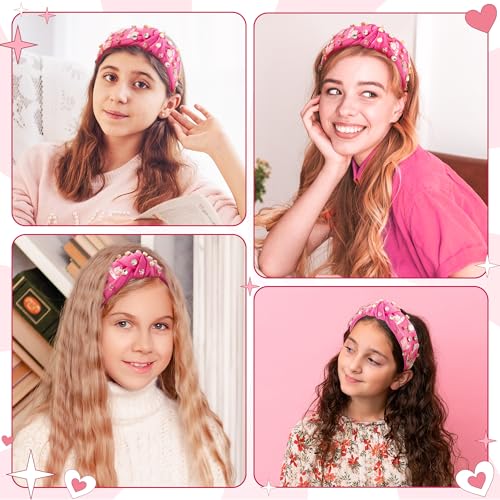 PANTIDE Western Rhinestone Knotted Headband - 2 Pack Cowgirl Hair Accessories