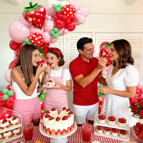 120pcs Strawberry Balloon Arch Kit for Baby Showers & Parties