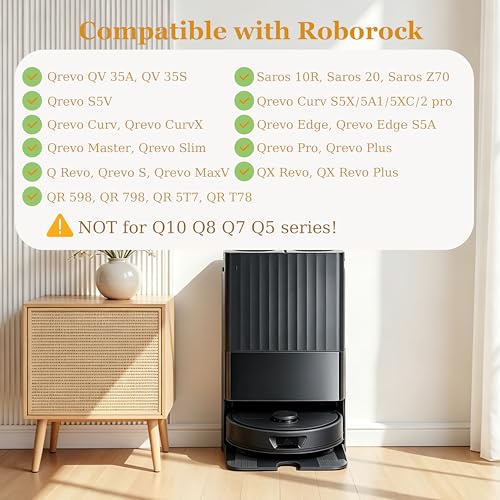 12-Pack Replacement Mop Pads for Roborock QV 35A & Qrevo Robot Vacuums