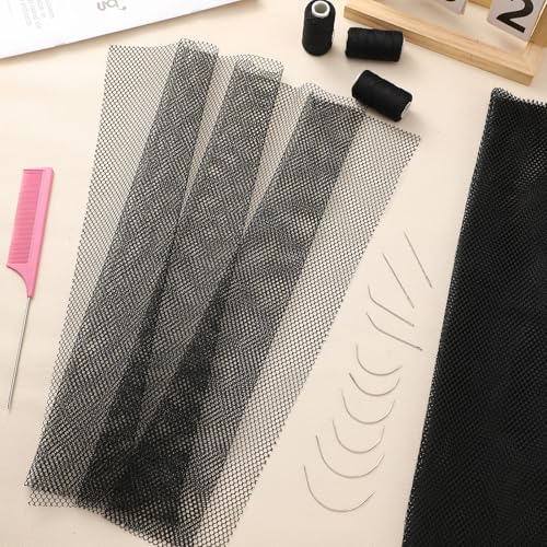 Hair Net Set with Needles & Thread - 5 Pcs, 26 x 18 in