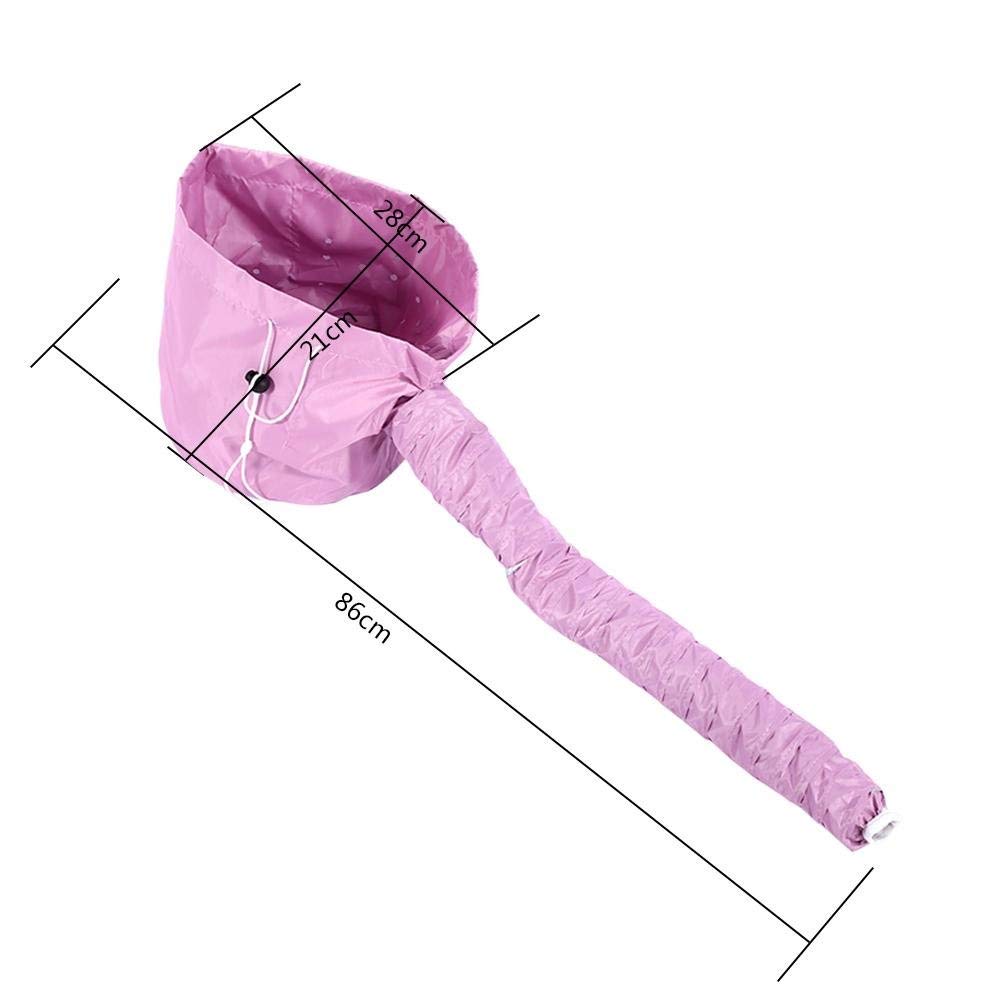 FMELAH Portable Soft Hair Drying Bonnet with Adjustable Attachment for Hand Held Hair Dryer - Salon Baking Oil Mask (Pink)