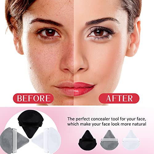 90 Pcs Triangle Powder Puff Set - Soft Makeup Sponges with Strap for Face