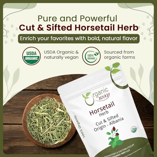 Organic Horsetail Herb Cut & Sifted Tea - 2 Ounce, USDA Organic