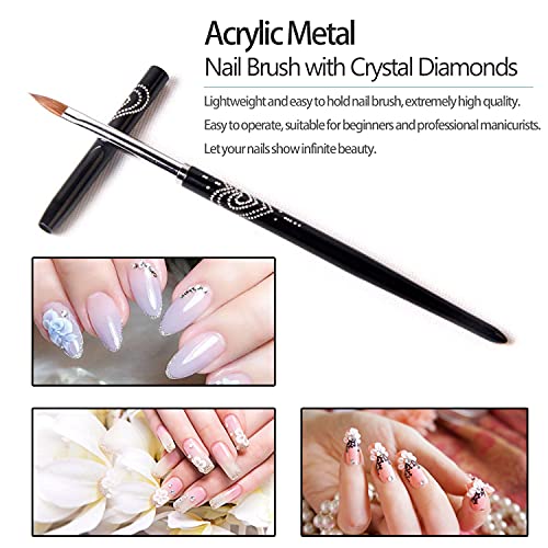 BQAN Kolinsky Acrylic Nail Brush Size 4 for 3D Nail Art