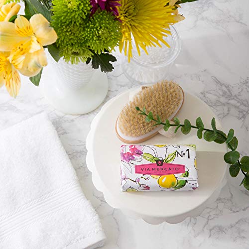 Via Mercato Italian Soap Bar Patchouli & Rosewood 7oz - Enriched with Shea & Olive Oil