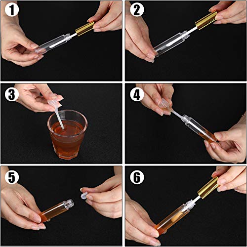 40 Clear Lip Gloss Tubes with Stoppers & Funnels - 10 ml