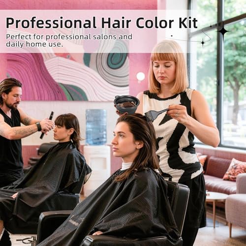 ROOHUA 8-Piece Professional Hair Dye Kit with Brush & Bowl