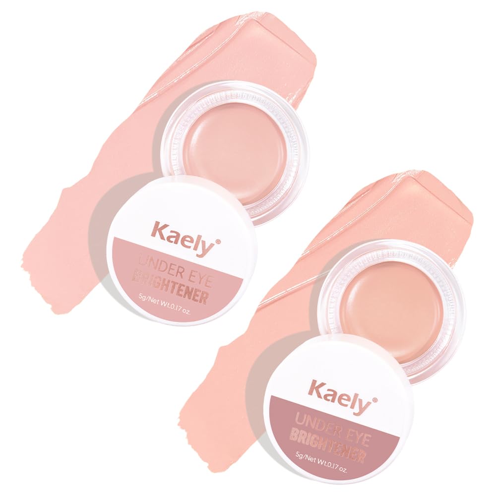 Under Eye Corrector Brightener - Full Coverage Peach Concealer for Dark Circles | Nourishing Waterproof Cream Pot