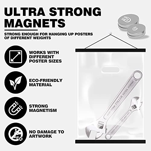 Ywlake 15-Inch Magnetic Poster Hanger for Easy Wall Display