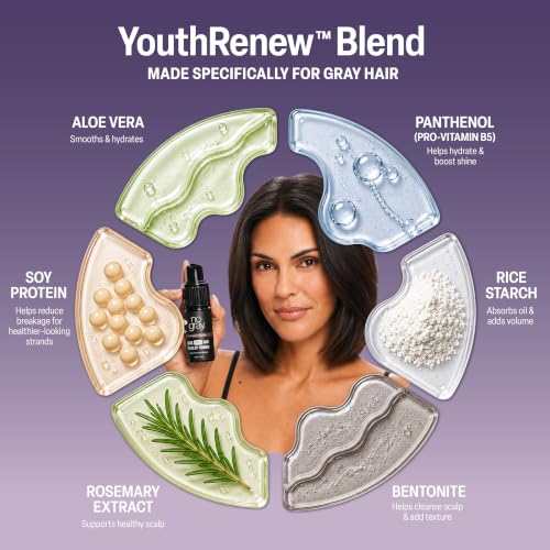 No Gray 4-in-1 Root Touch-Up Dry Shampoo Powder - Light to Medium Brown