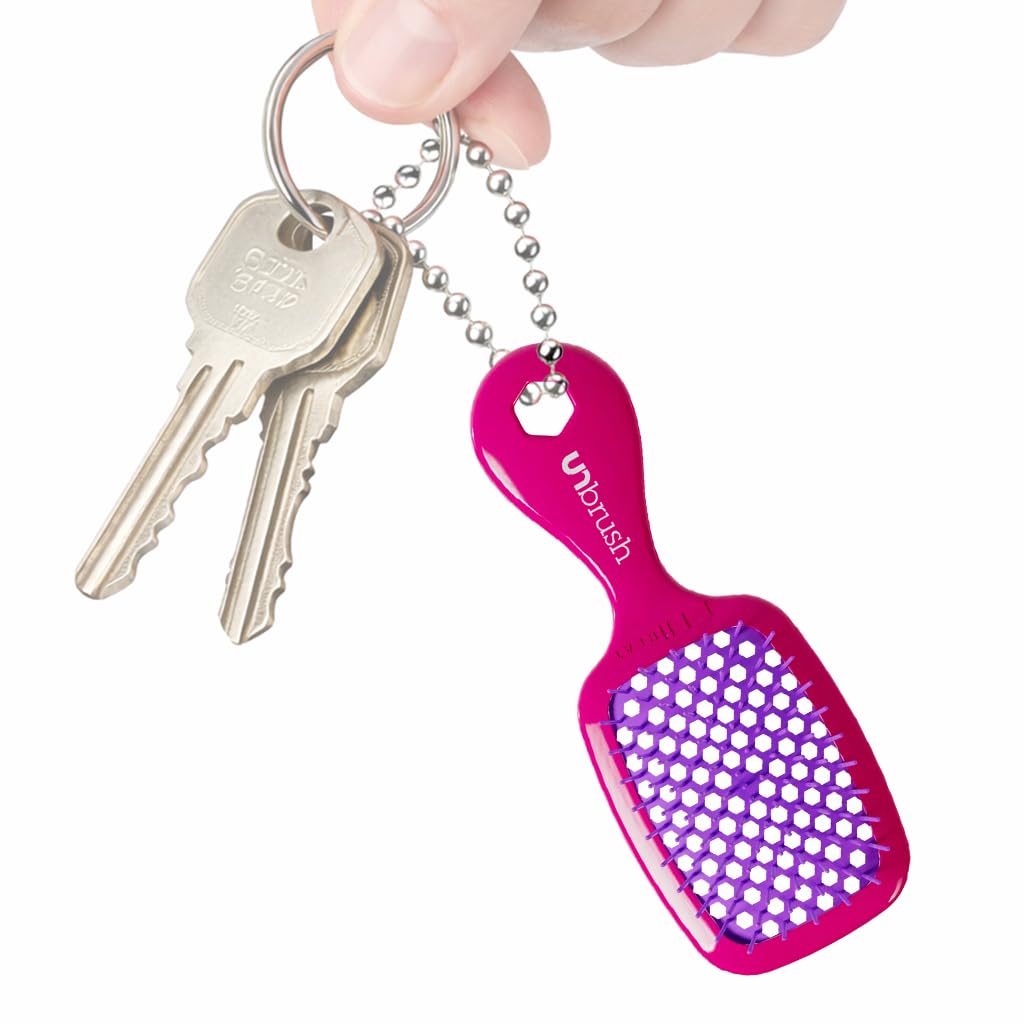 Mini Hair Brush Keychain - FHI Heat Collectible Charm for Bags & Keys | Perfect Accessory for Beauty Lovers