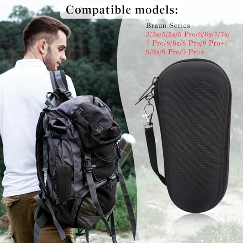 Hard Travel Case for Braun Electric Shavers - Shockproof EVA Shaver Storage