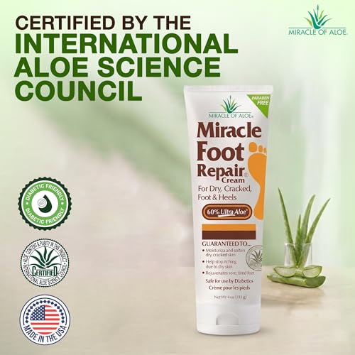 Miracle Foot Repair Cream, 4 Oz (Pack of 2) for Dry Cracked Feet