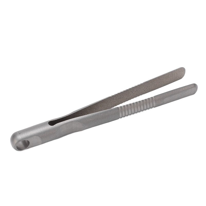 Tefola Portable Mini Keychain Tweezer, Titanium Alloy, Silver, EDC Multi-tool, Easy to Carry