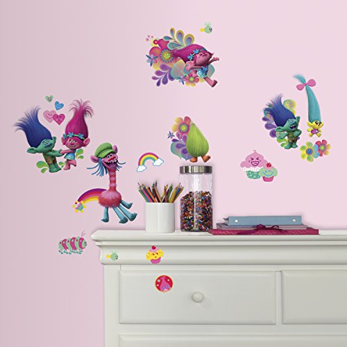 Trolls Peel and Stick Wall Decals - 24 Easy Apply Designs
