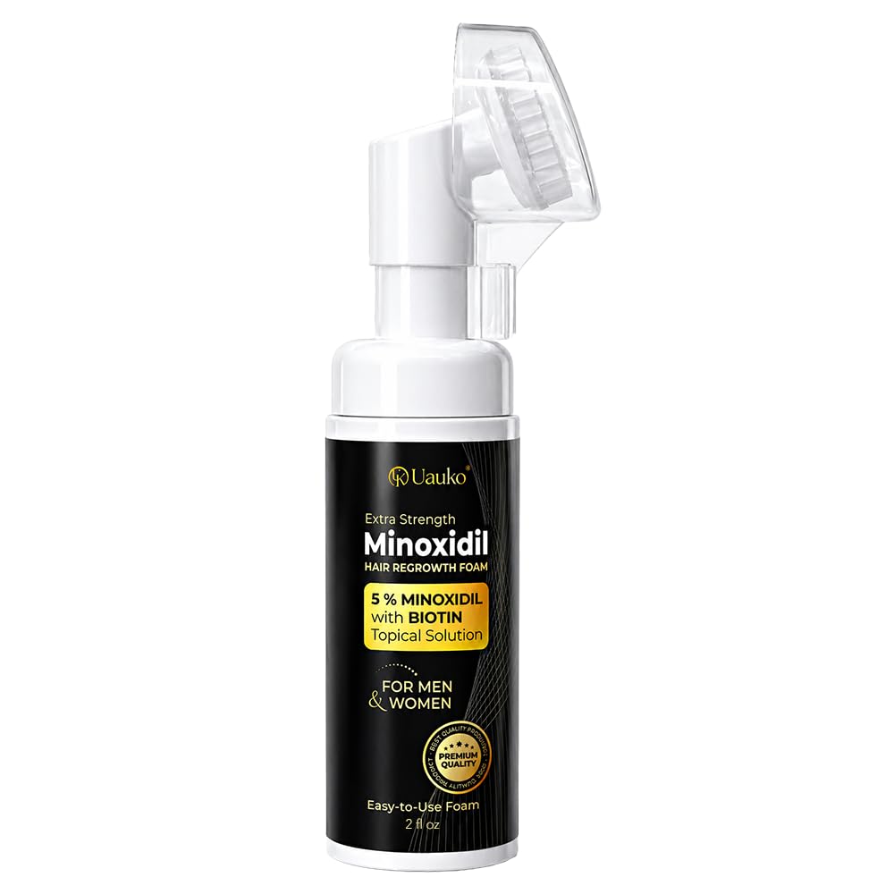 Uauko Minoxidil for Men Foam, Minoxidil Foam, Minoxidil for Women Hair Growth, Minoxidil for Men Beard Growth, Hair Regrowth Minoxidil 5 Percent, Hair Loss Treatments for Women 2 Fl Oz (Pack of 1)