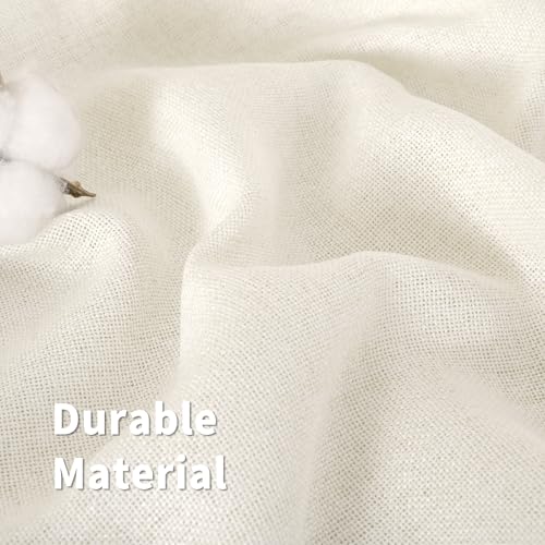 Ivory Faux Linen Cafe Curtains - 24x36 Set of 2 Panels