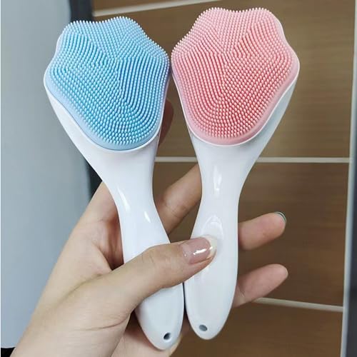 Silicone Facial Cleansing Brush Set - 4 Pack Exfoliator for Blackheads & Acne