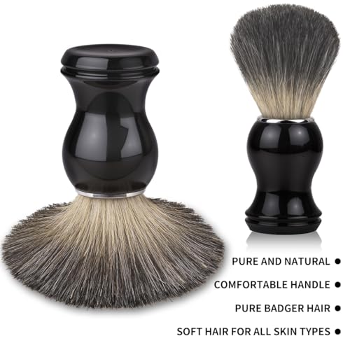 Shaving Brush Set for Men - Soft Bristle with Stand, Gift Idea