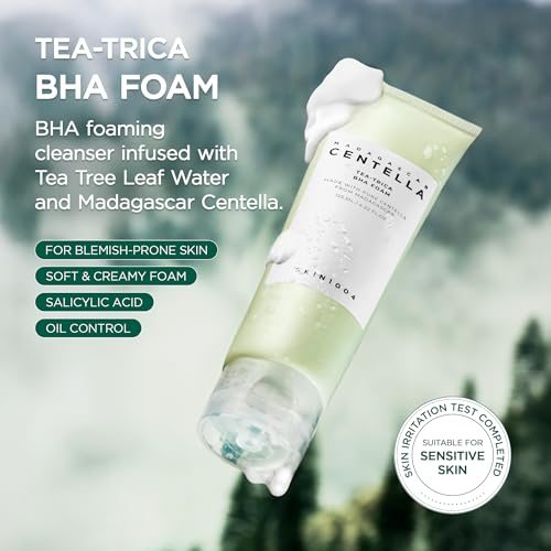 SKIN1004 Tea-Trica BHA Foam Cleanser - Centella Asiatica Face Wash 125ml