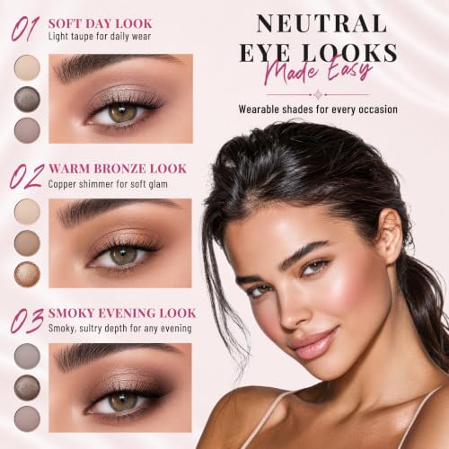 UCANBE Baked Makeup Palette B - All-in-One Full Face & Eye Makeup Kit with Eyeshadows, Blush, Bronzer & Highlighter