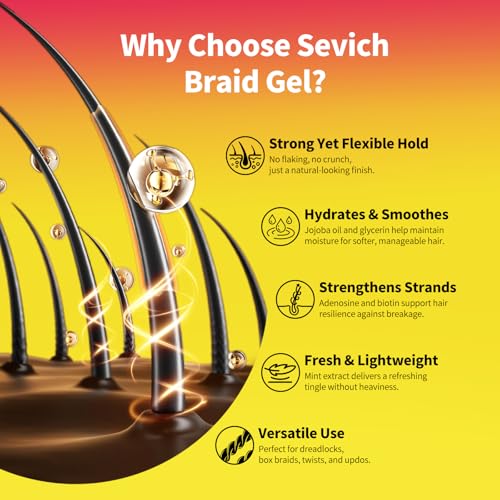Biotin Braid Gel Extreme Hold - SEVICH Hair Styling Gel for Braids & Edges 3.5oz