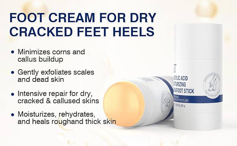 PasaRose Heel Balm Stick for Dry Cracked Feet - Intensive Moisturizer