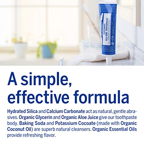 Dr. Bronner's Fluoride-Free Toothpaste - Peppermint, 5 oz - 70% Organic